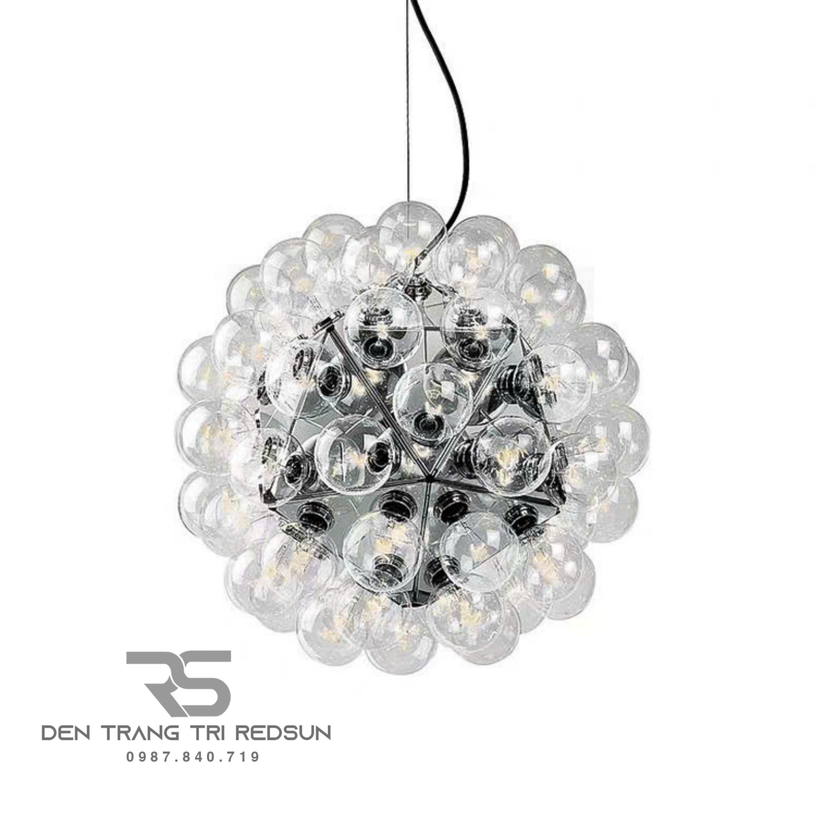 Đèn Chùm Phòng Khách Hiện Đại Bắc Âu Bong Bóng Chất Liệu Thuỷ Tinh DC-T113