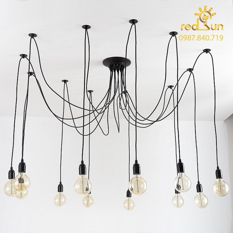 Đèn chùm decor Nhện 12 dây DC-812