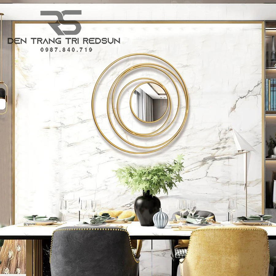 Gương Treo Tường Nghệ Thuật Trang Trí Phòng Khách, Phòng Ăn, Hành Lang Phong Cách Bắc Âu GDC-012