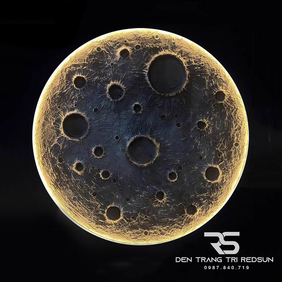 Đèn Tường Trang Trí Phòng Khách, Phòng Ngủ, Cầu Thang Phong Cách Bắc Âu Mặt Trăng 3D DT-131