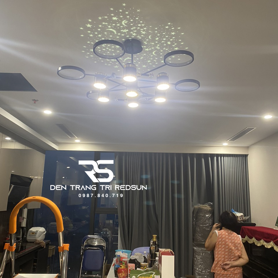 Đèn Chùm Phòng Khách Hiện Đại Dáng Tròn DC-1034