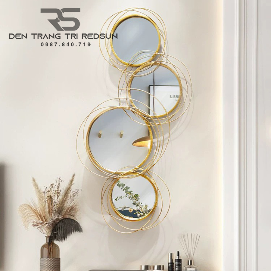 Gương Treo Tường Nghệ Thuật Trang Trí Phòng Khách, Phòng Ăn, Hành Lang Phong Cách Bắc Âu GDC-013