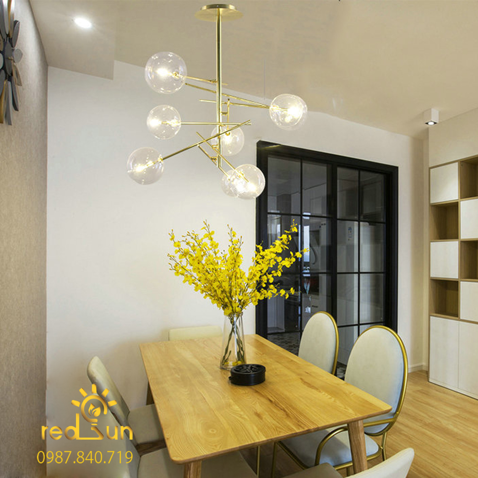 Đèn chùm chóa thủy tinh phong cách hiện đại DC-L025