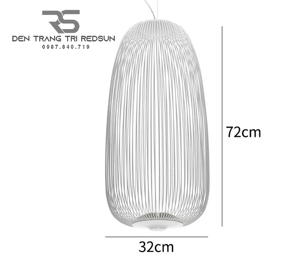 Đèn Thả Lồng Sắt Phong Cách Bắc Âu CDT-T041 Dáng A