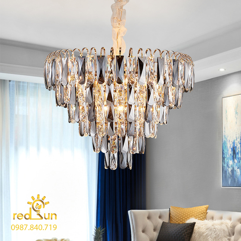 Đèn chùm pha lê 6 tầng phong cách Bắc Âu DC-4060