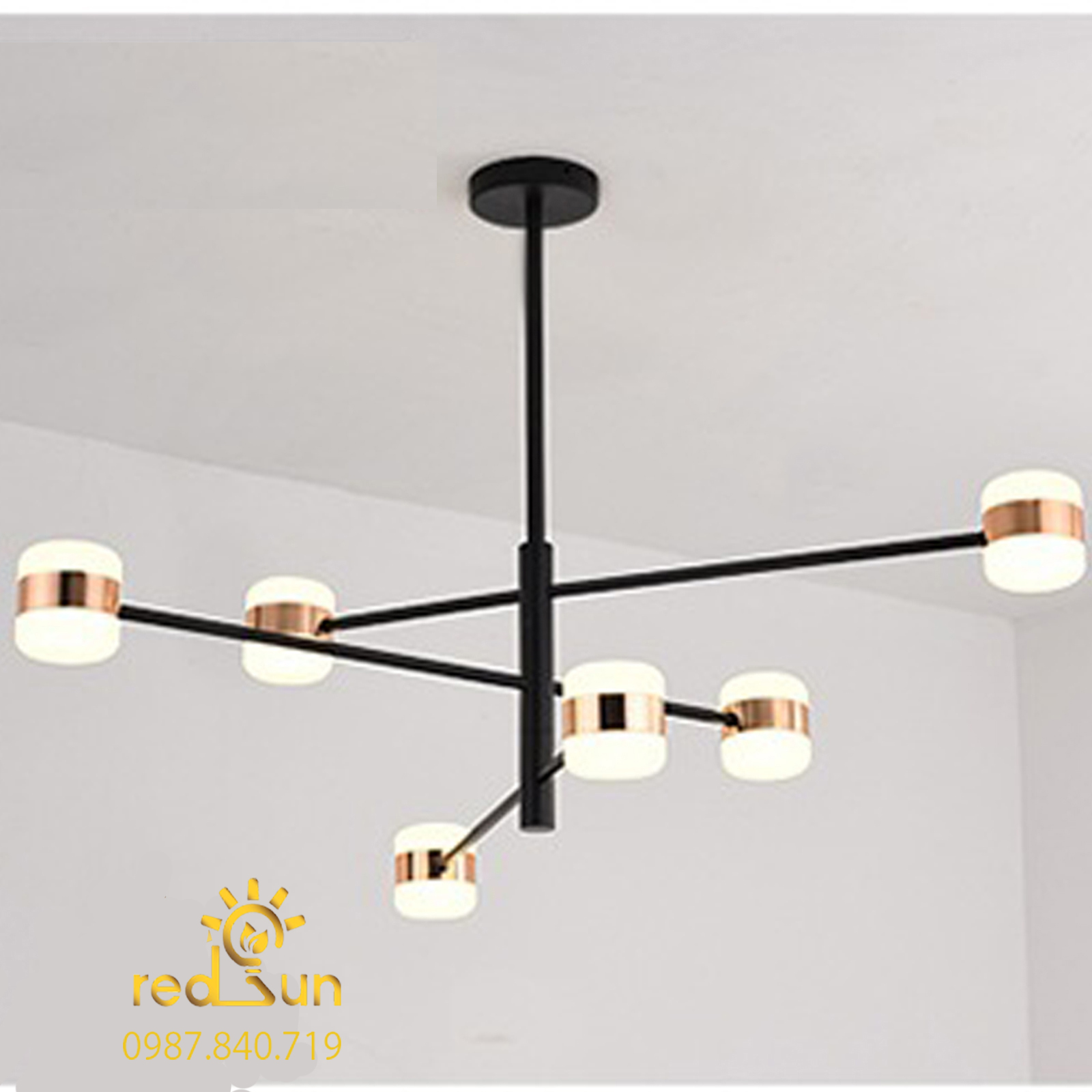 Đèn chùm Nordic thân xoay chóa trụ DC-T018