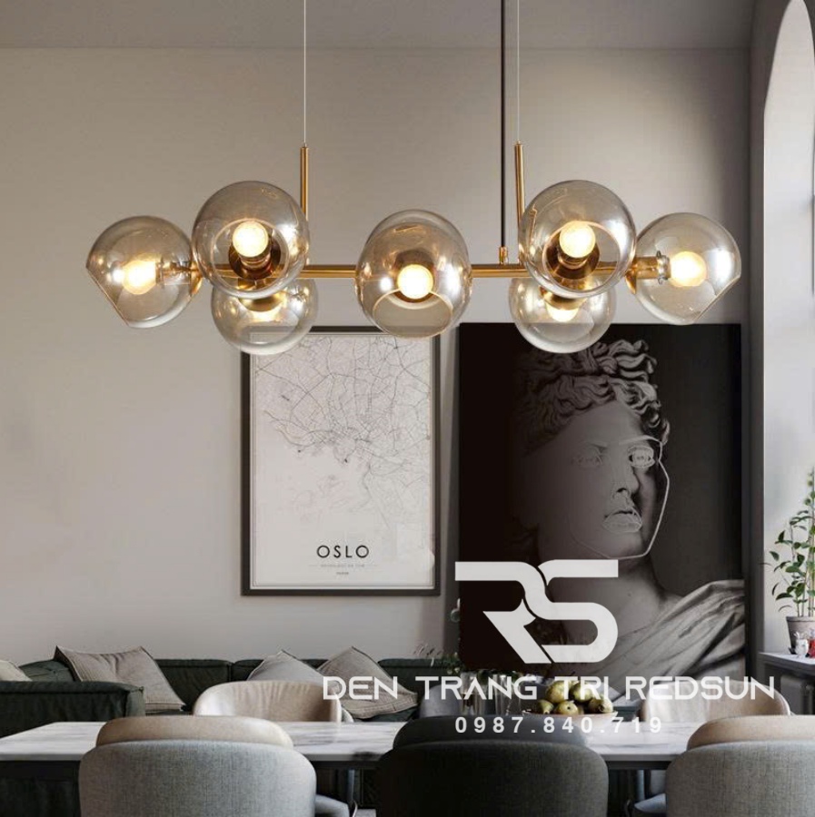 Đèn Thả Bàn Ăn Hiện Đại Phong Cách Bắc Âu Choá Thuỷ Tinh DC-1007