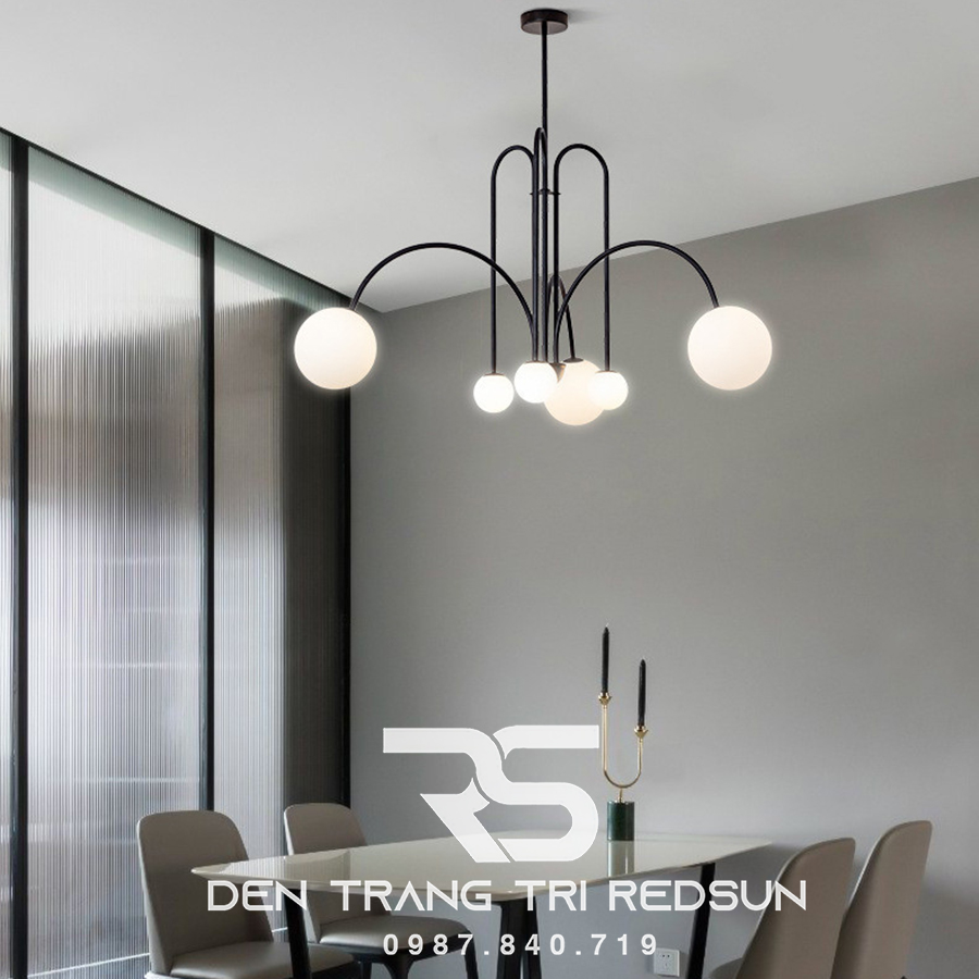 Đèn Chùm Phòng Khách Hiện Đại Bắc Âu Choá Thuỷ Tinh DC-L012