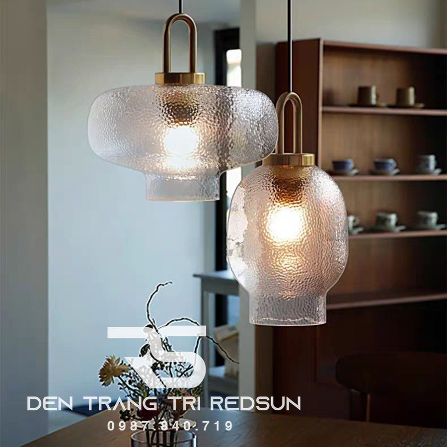 Đèn Thả Phòng Khách, Phòng Ngủ, Bàn Ăn Hiện Đại Phong Cách Bắc Âu  Choá Thuỷ Tinh CDT-T048 Dáng A