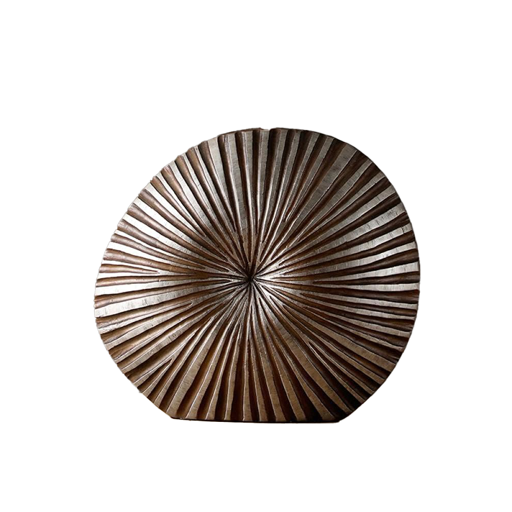 Bình Hoa Nghệ Thuật Trang Trí Phòng Khách, Phòng Ngủ, Phòng Ăn Điêu Khắc Thủ Công Hình Vỏ Sò DDC-013