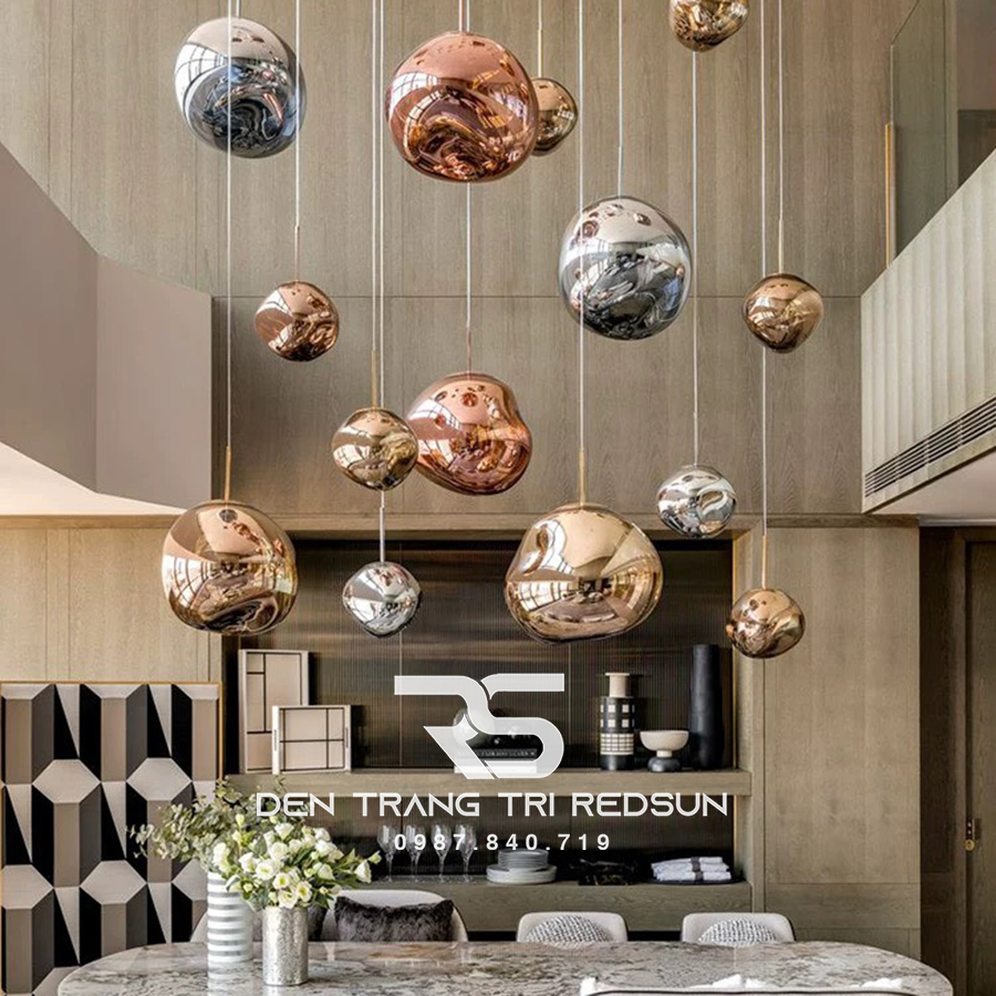 Đèn Thả Trần Hiện Đại Nham Thạch Phong Cách Bắc Âu Chất Liệu Thuỷ Tinh CDT-T053
