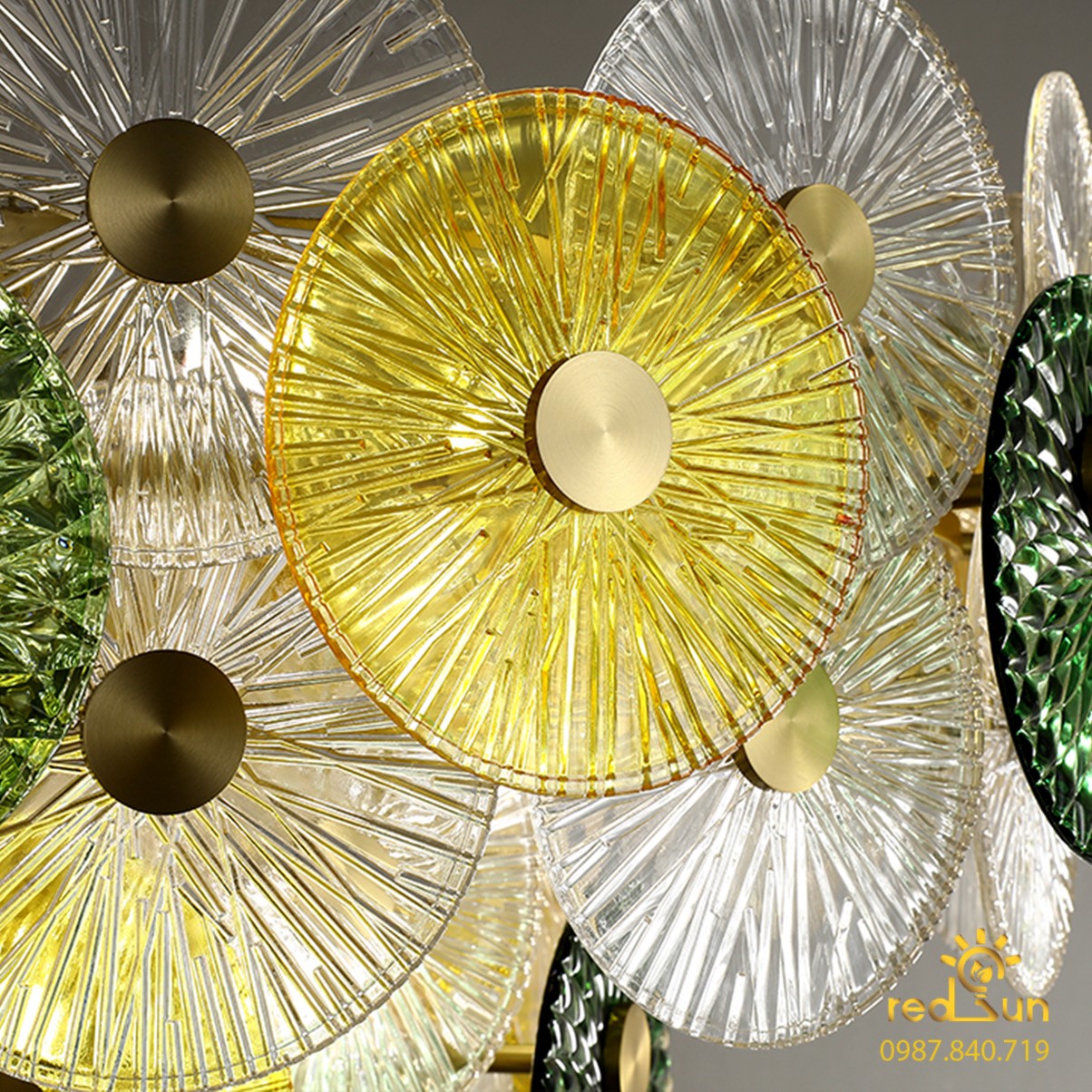 Đèn chùm dáng tròn lá súng DC-T066