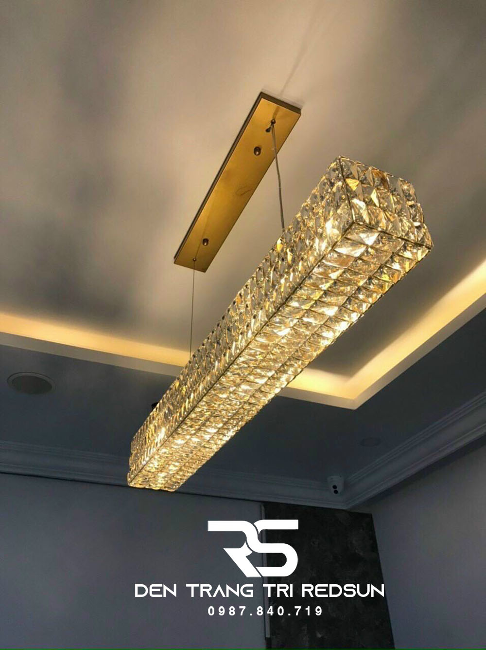 Đèn Thả Pha Lê Bàn Ăn, Bàn Đảo Hiện Đại TPL074