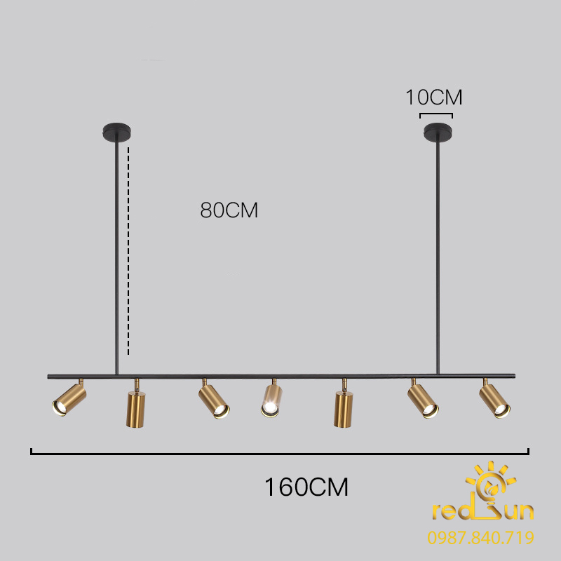 ĐÈN THẢ NGANG NORDIC 7 RỌI MỚI DC-2501
