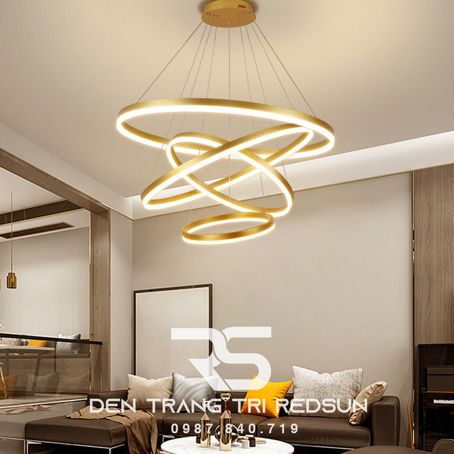Đèn Thả Phòng Khách Hiện Đại 4 Vòng Bắc Âu G5-46810