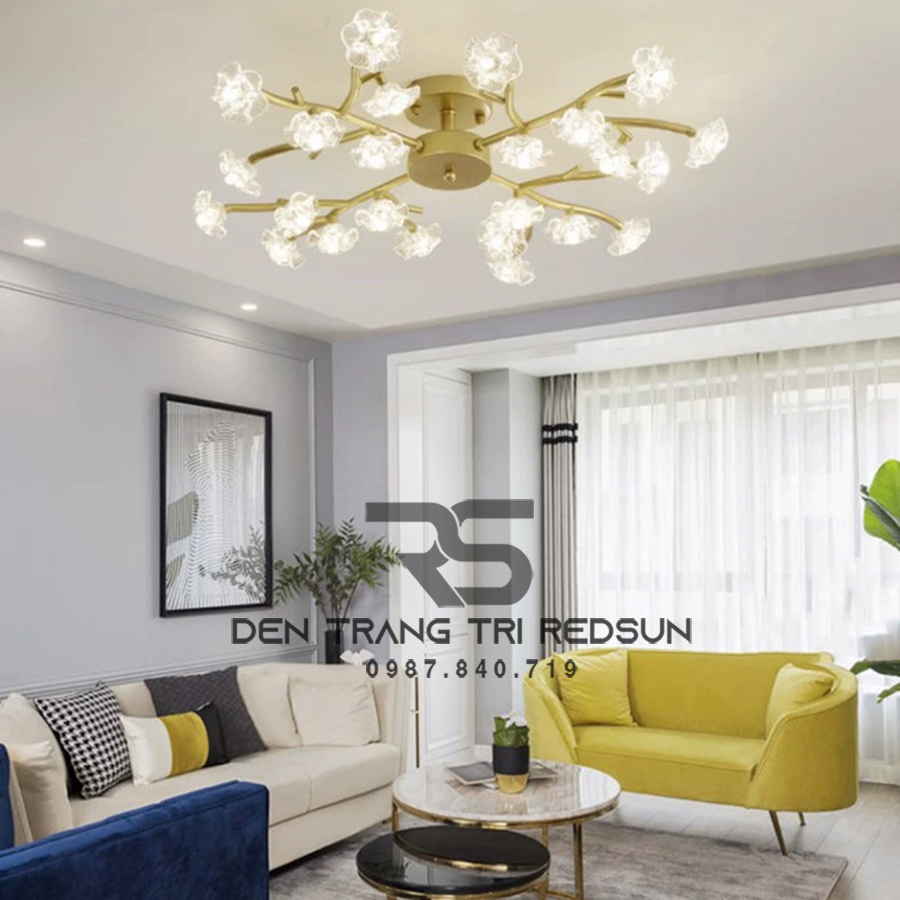 Đèn Ốp Trần Hiện Đại Phong Cách Bắc Âu Hoa Mai D982