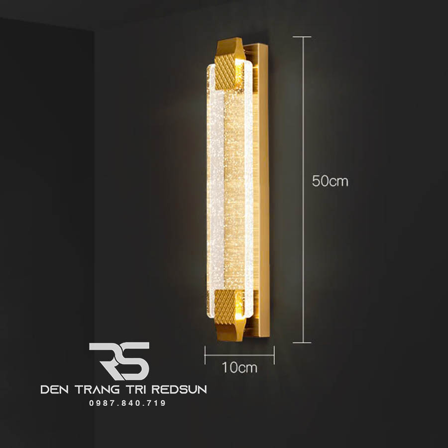 Đèn Tường Trang Trí Phòng Khách, Phòng Ngủ, Cầu Thang Phong Cách Bắc Âu Chất Liệu Pha Lê DTP-001