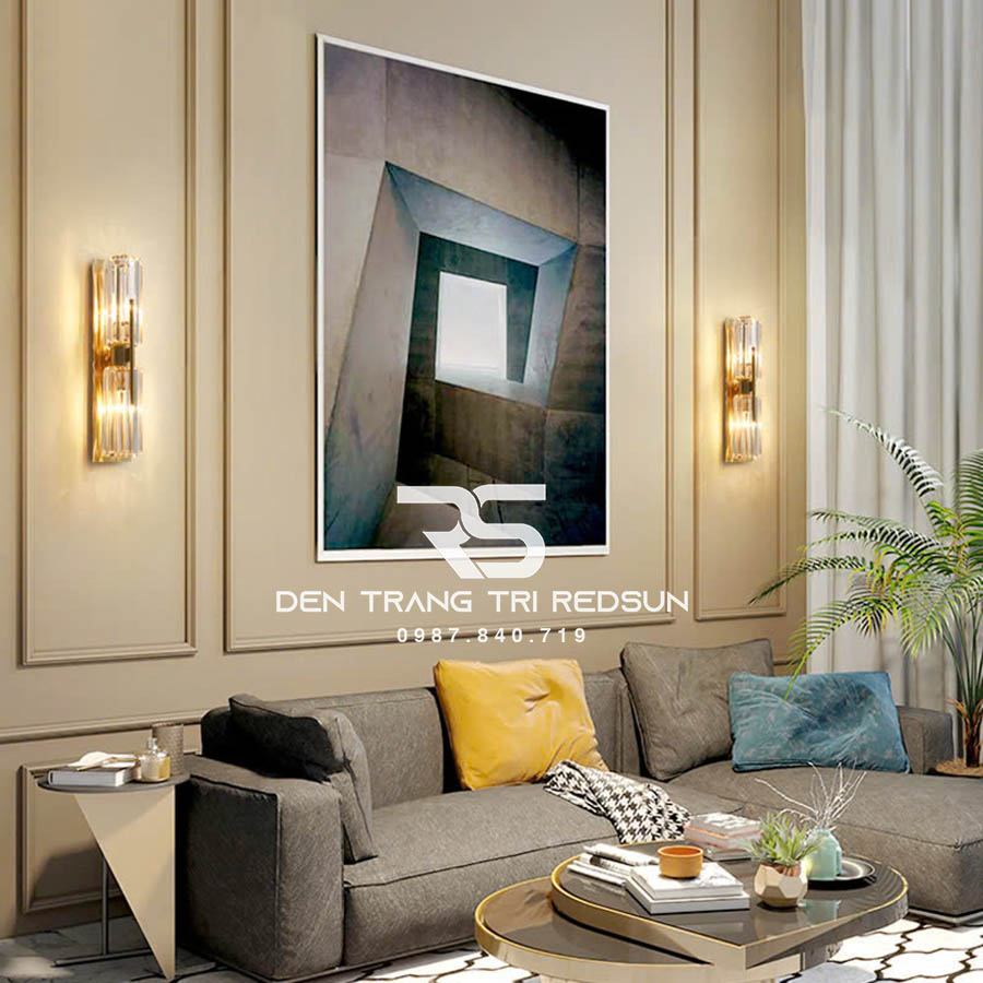 Đèn Tường Trang Trí Phòng Khách, Phòng Ngủ, Cầu Thang Phong Cách Bắc Âu Chất Liệu Pha Lê DTP-003