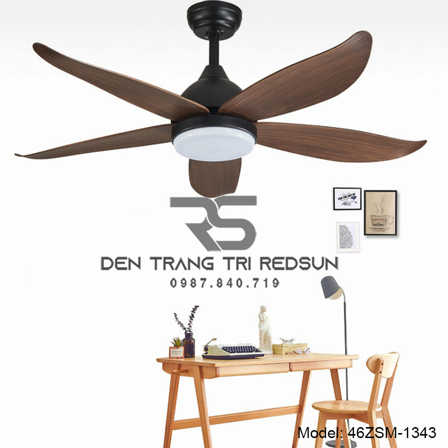Quạt Trần Đèn Trang Trí Phòng Khách, Phòng Ngủ - 46ASM-1343