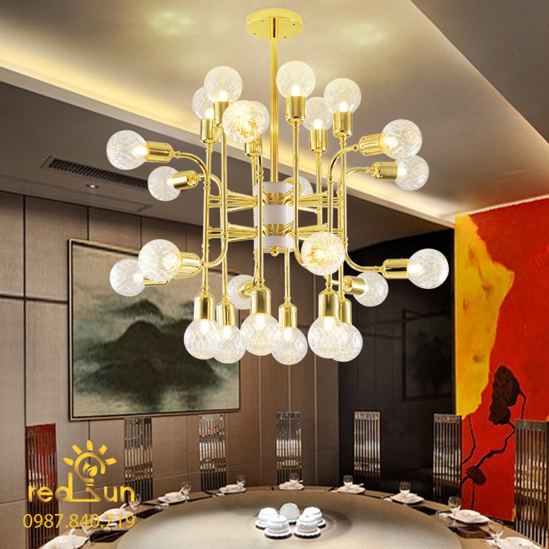 Đèn chùm Nordic tay thủy tinh DC-T057