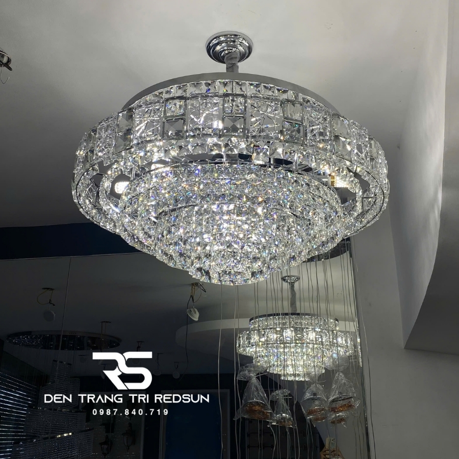 Đèn Chùm Pha Lê Hiện Đại Trang Trí Phòng Khách, Phòng Ăn, Sảnh Chờ DCP-010