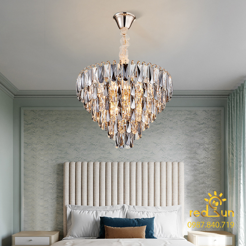 Đèn chùm pha lê 6 tầng phong cách Bắc Âu DC-4060