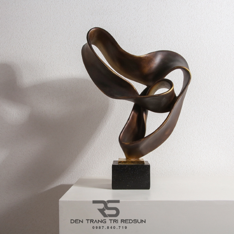 Đồ Trang Trí Nghệ Thuật Phòng Khách, Hành Lang, Sảnh Chờ Nhà Hàng, Khách Sạn Điêu Khắc Dạng Hình Học DDC-ZG010