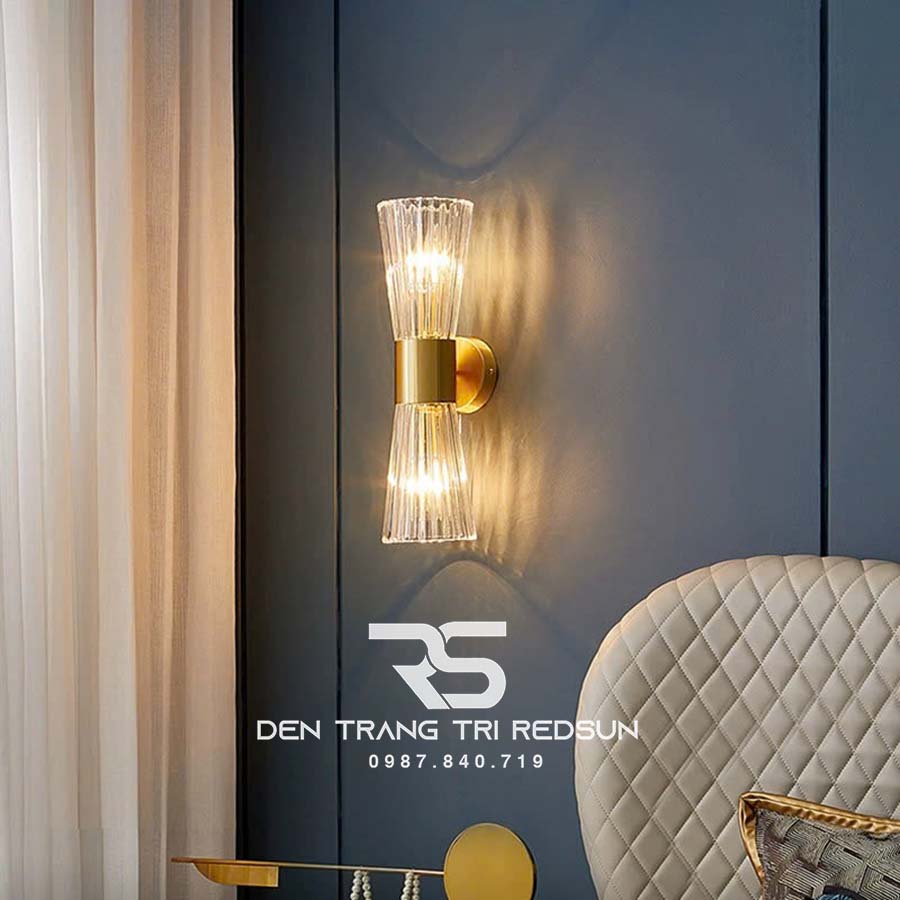Đèn Tường Trang Trí Phòng Khách, Phòng Ngủ, Cầu Thang Phong Cách Bắc Âu Chất Liệu Pha Lê DTP-010