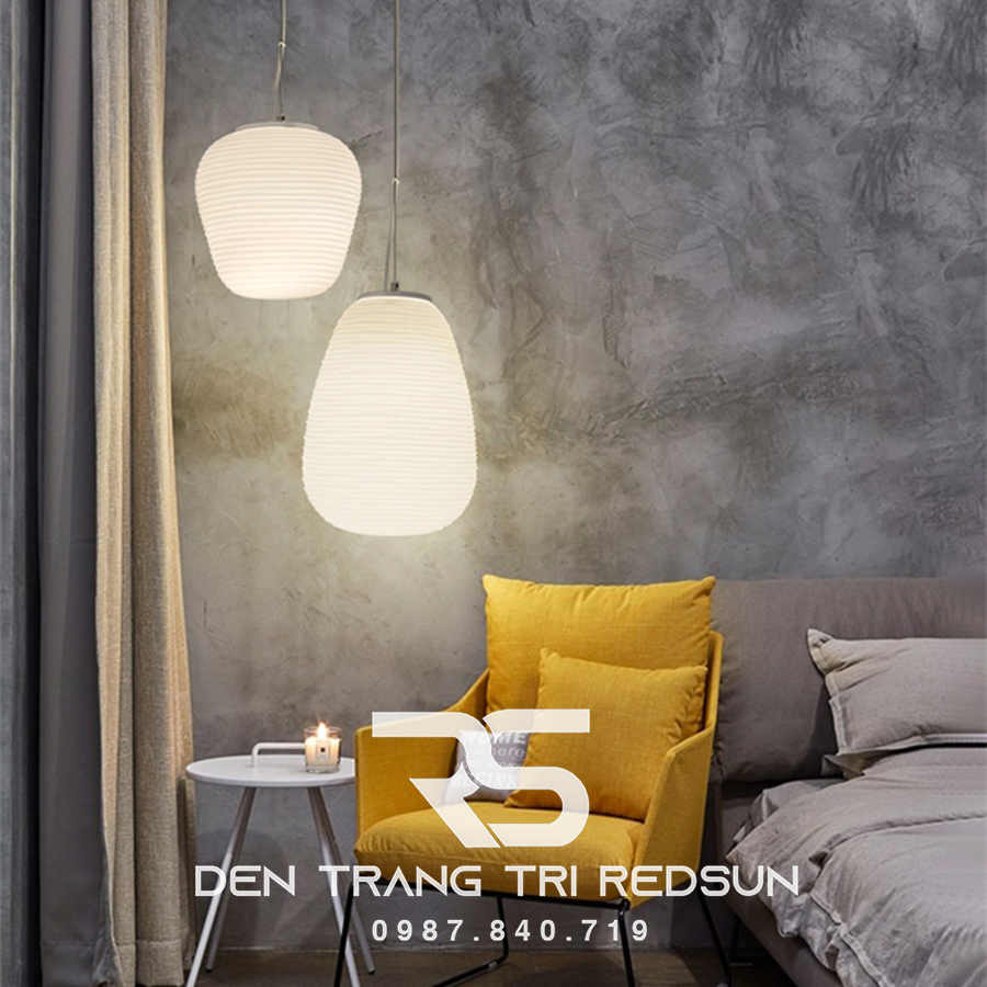 Đèn Thả Trần Hiện Đại Chất Liệu Thuỷ Tinh Nhăn Phong Cách Bắc Âu CDT-T044 Dáng B