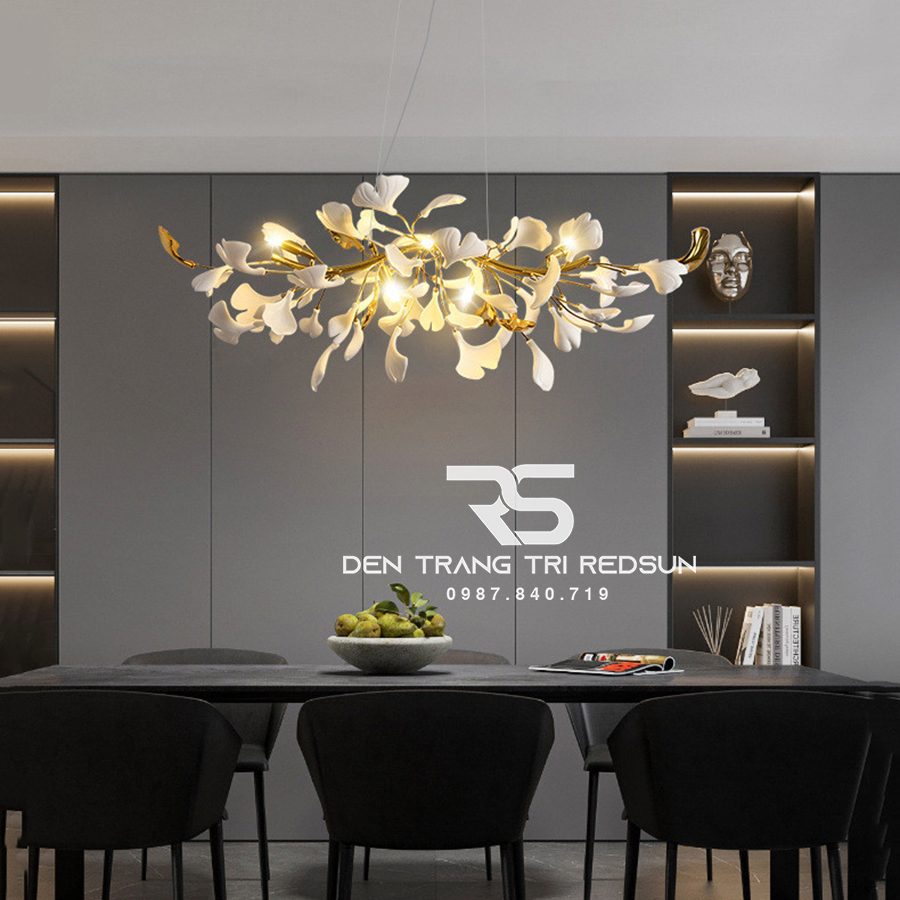 Đèn Chùm Hiện Đại Ginkgo Leaf Dáng Ngang Phong Cách Bắc Âu DC-L060