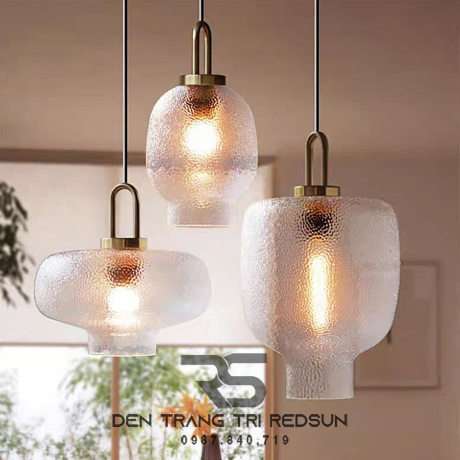 Đèn Thả Phòng Khách, Phòng Ngủ, Bàn Ăn Hiện Đại Phong Cách Bắc Âu  Choá Thuỷ Tinh CDT-T048 Dáng A