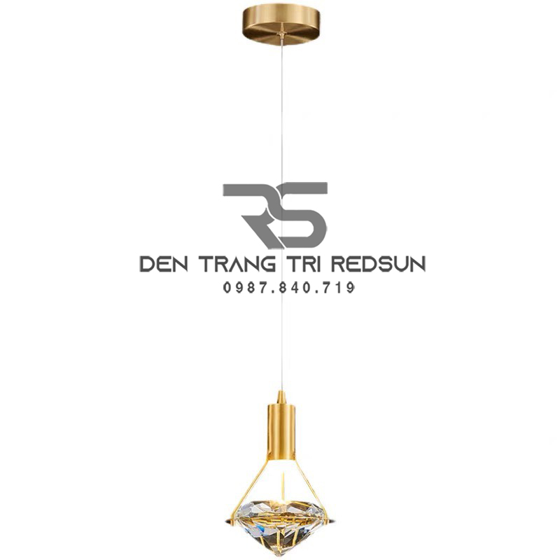 Đèn Thả Trần Hiện Đại Lắp Thông Tầng Cầu Thang, Phòng Khách, Bàn Ăn Chất Liệu Pha Lê HTK048