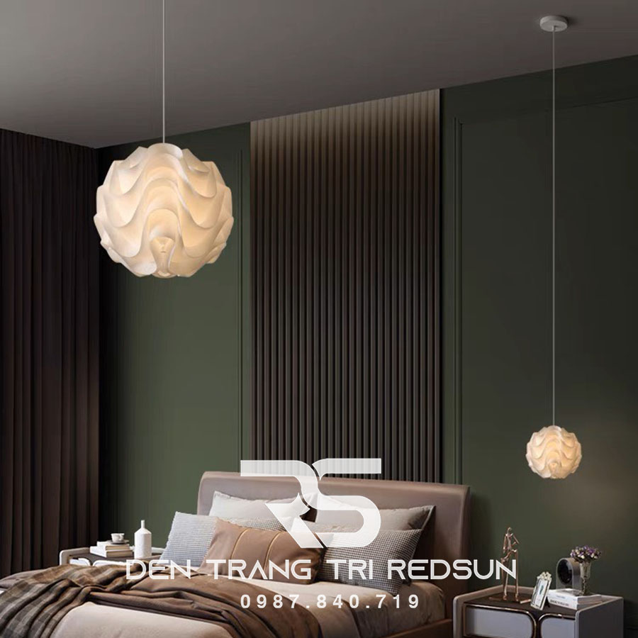 Đèn Thả Trần Phòng Khách, Phòng Ngủ, Bàn Ăn Hiện Đại Phong Cách Bắc Âu Dáng Hoa Trà CDT-T049