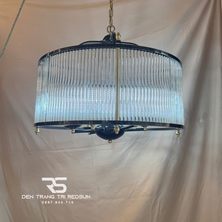Đèn Thả Trần Phong Cách Indochine Chất Liệu Thuỷ Tinh IDC-015