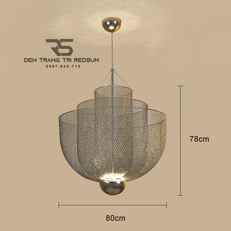 Đèn Thả Phòng Khách Kiểu Dáng Lồng Đánh Cá Phong Cách Bắc Âu  DC-T073