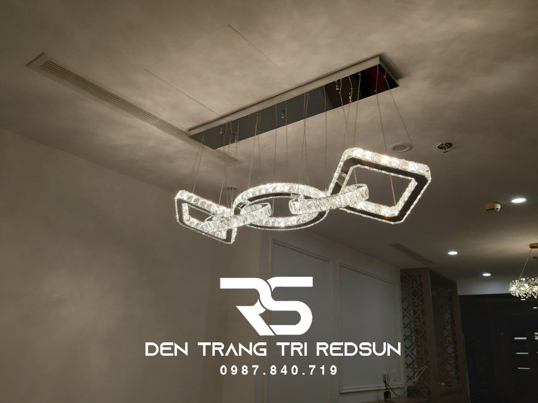 Đèn Thả Pha Lê Bàn Ăn, Bàn Đảo Hiện Đại TPL066