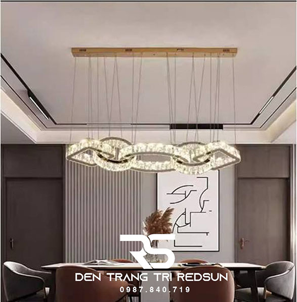 Đèn Thả Pha Lê Bàn Ăn, Bàn Đảo Hiện Đại TPL066