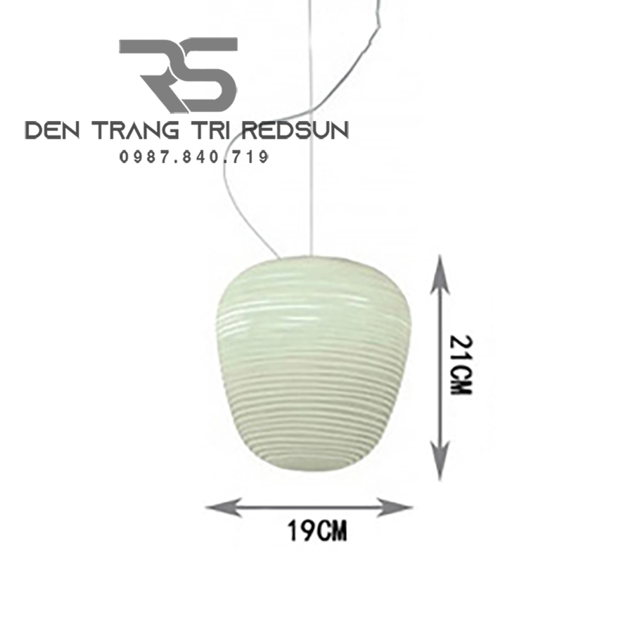 Đèn Thả Trần Hiện Đại Chất Liệu Thuỷ Tinh Nhăn Phong Cách Bắc Âu CDT-T044 Dáng B