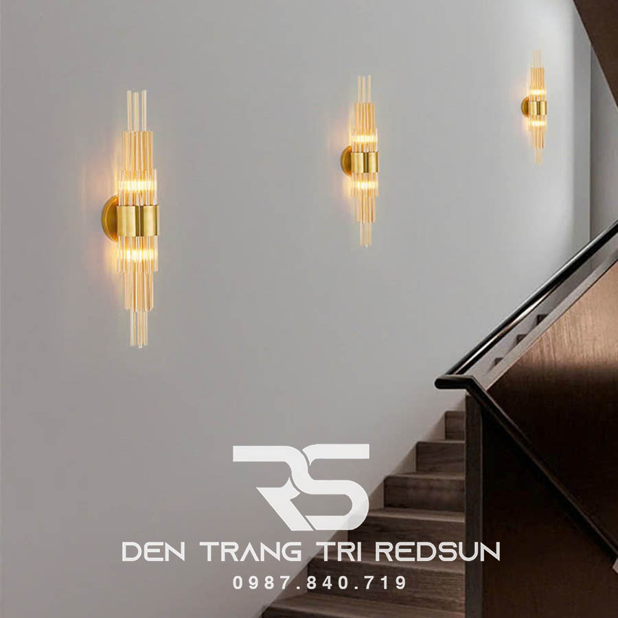 Đèn Tường Trang Trí Phòng Khách, Phòng Ngủ, Cầu Thang Phong Cách Bắc Âu Chất Liệu Pha Lê DTP-005