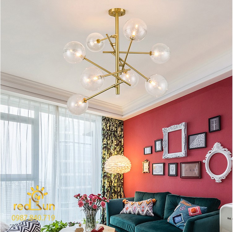 Đèn chùm chóa thủy tinh phong cách hiện đại DC-L026