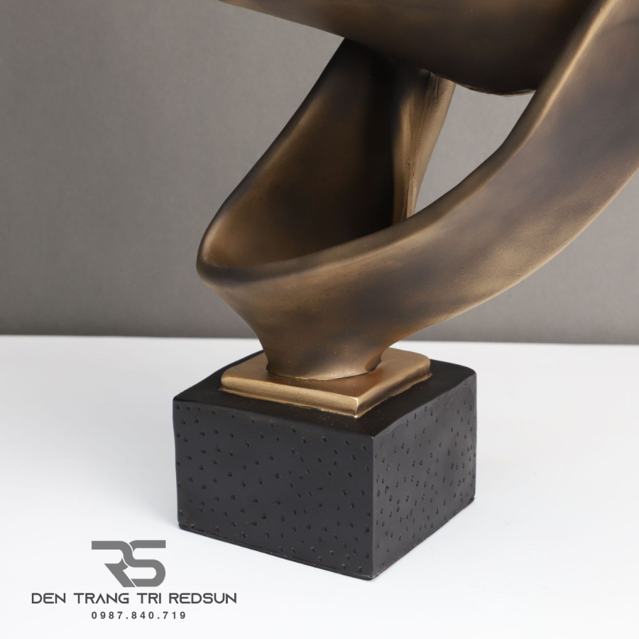 Đồ Trang Trí Nghệ Thuật Phòng Khách, Hành Lang, Sảnh Chờ Nhà Hàng, Khách Sạn Điêu Khắc Dạng Hình Học DDC-ZG010