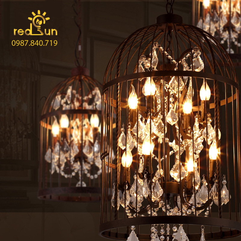 Đèn chùm decor lồng chim nghệ thuật TH-160