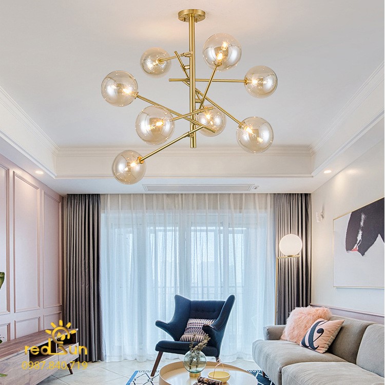 Đèn chùm chóa thủy tinh phong cách hiện đại DC-L026