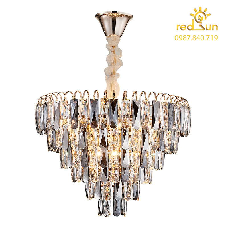 Đèn chùm pha lê 6 tầng phong cách Bắc Âu DC-4060