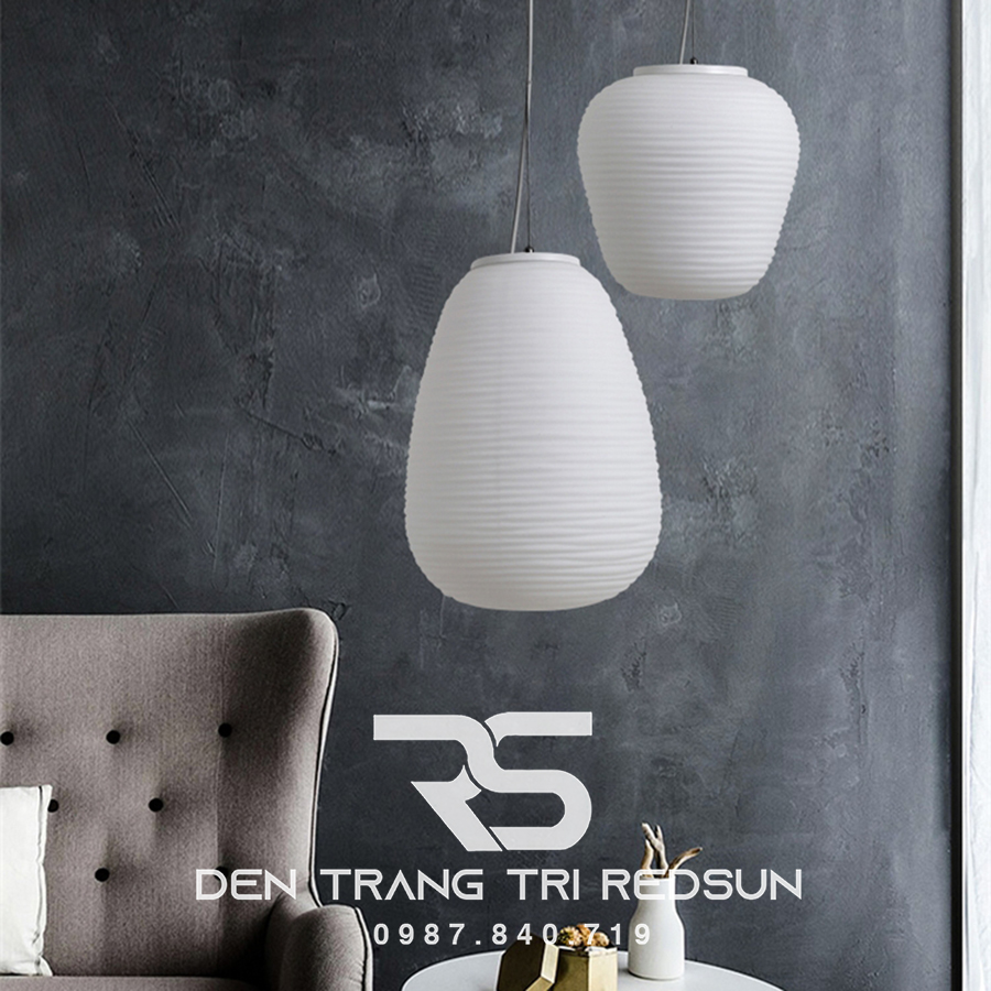 Đèn Thả Trần Hiện Đại Chất Liệu Thuỷ Tinh Nhăn Phong Cách Bắc Âu CDT-T044 Dáng B