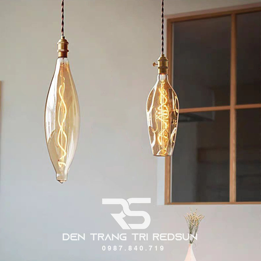 Đèn Thả Thuỷ Tinh Edison Cổ Điển Thế Hệ Mới Phong Cách Bắc Âu CDT-T047 Dáng A
