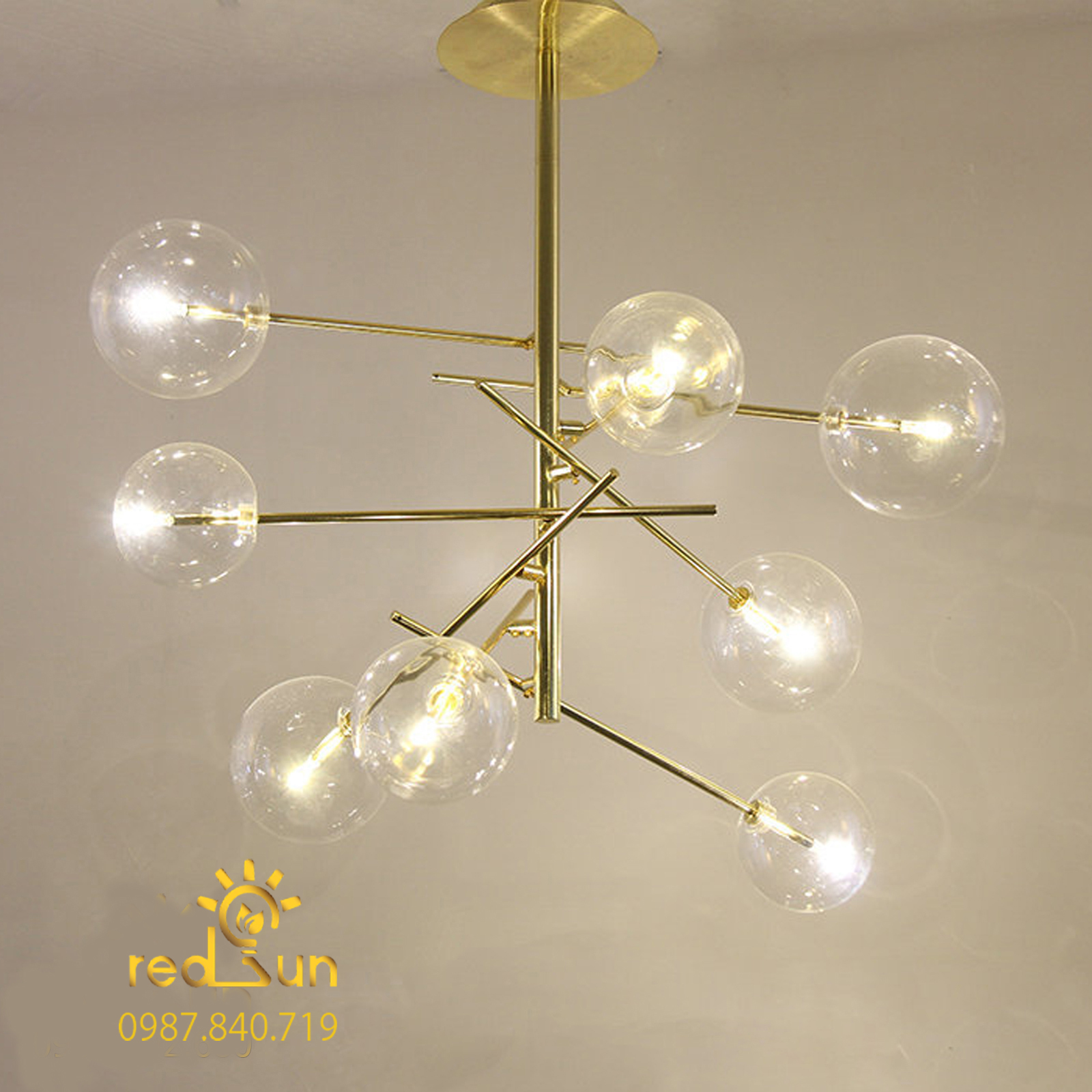 Đèn chùm chóa thủy tinh phong cách hiện đại DC-L026