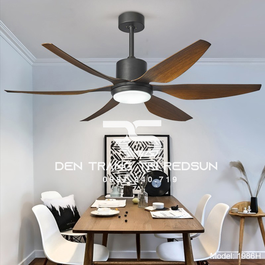 Quạt Trần Đèn Trang Trí Phòng Khách, Phòng Ngủ - 56YY-1986HD