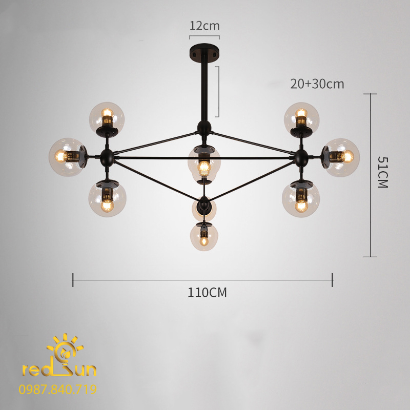 Đèn chùm MODO hiện đại 10 tay DC-510