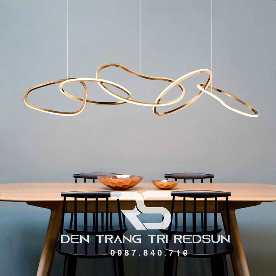 Đèn Thả Bàn Ăn Hiện Đại Bắc Âu Khung Inox Chiều Dài 120cm DC-L037